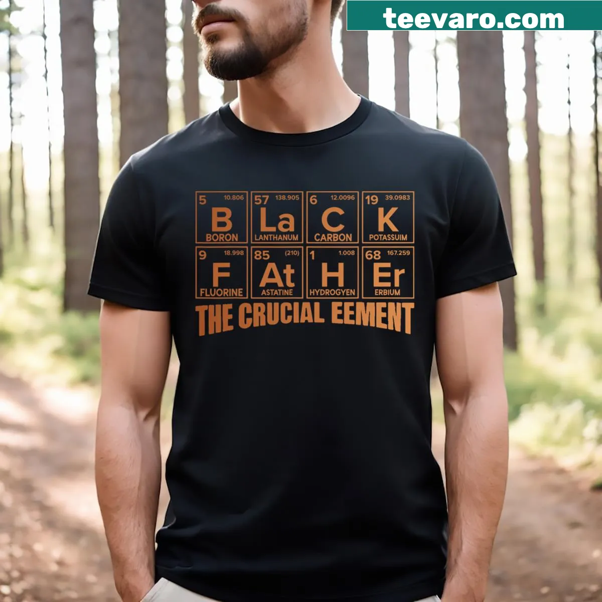 Funny T-shirt for black dads emphasizing their crucial role — on a men's t-shirt