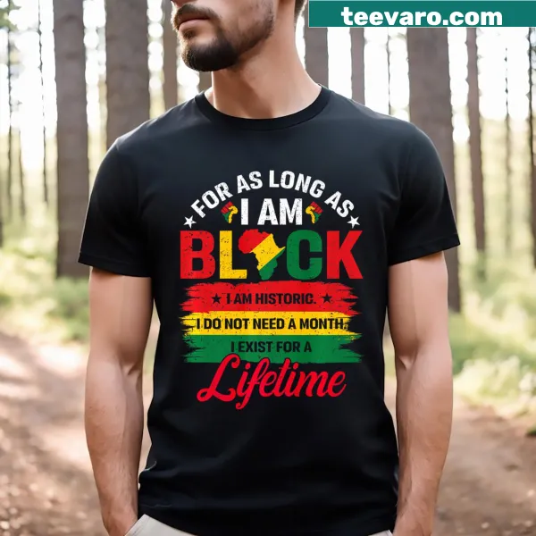 T-shirt with text celebrating Black pride and history