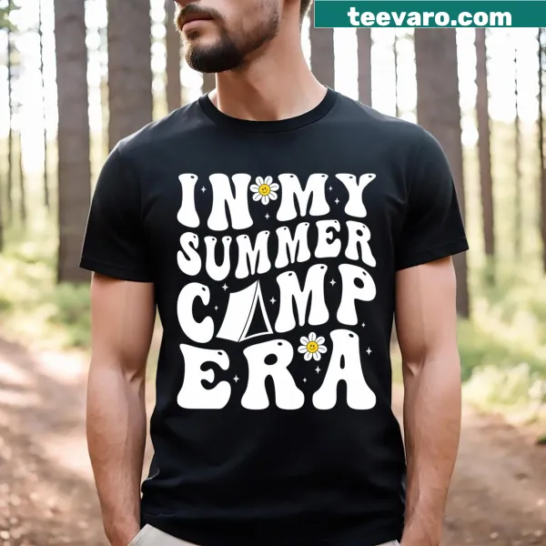 Summer camp themed t-shirt with groovy graphic for teachers