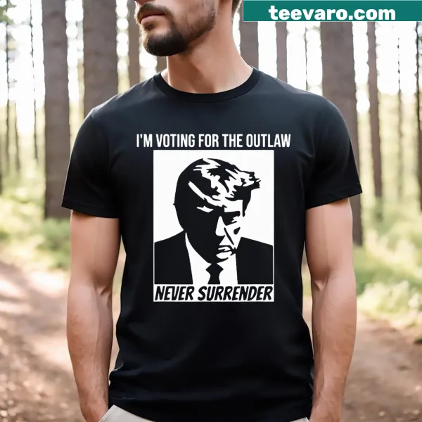 Political T-shirt with bold text supporting Trump America 2024