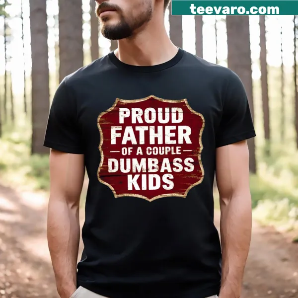 Funny typography t-shirt for proud fathers with kids