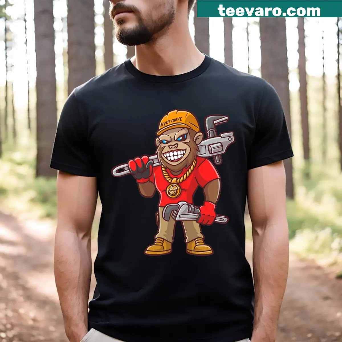 Broski t-shirt with bold typography celebrating friendship — on a men's t-shirt