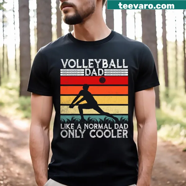 Retro vintage t-shirt for volleyball dads with humorous text