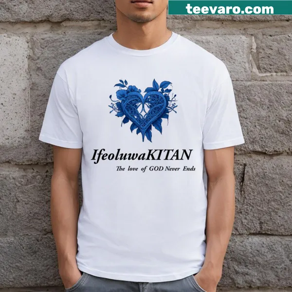 V-neck T-shirt featuring the word 'Ifeoluwa' for cultural expression