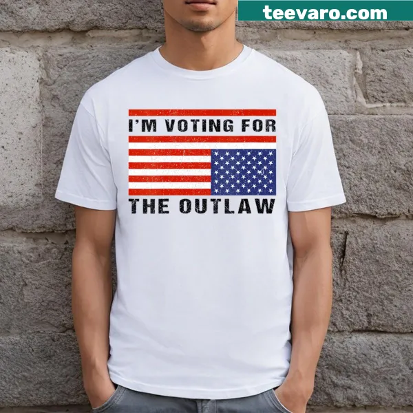 Graphic of American flag with text supporting Donald Trump 2024