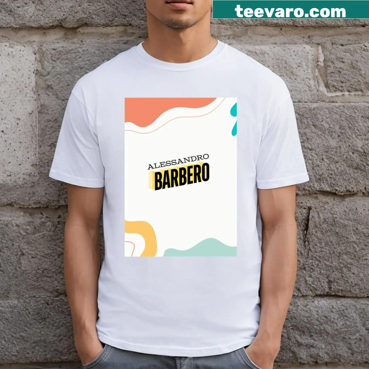 Barbero fanart illustration on T-shirt — on a men's t-shirt