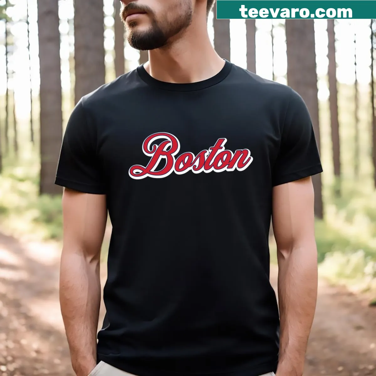 Boston typography design on a t-shirt. — on a men's t-shirt
