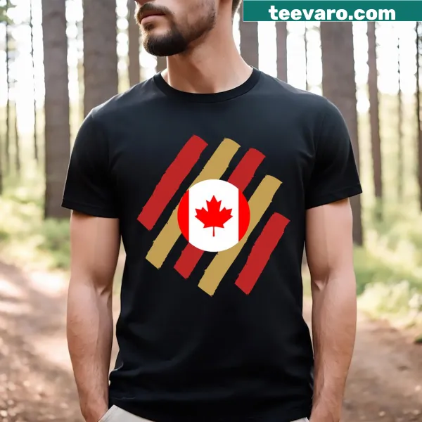 Graphic Canada t-shirt with bold text celebrating Canadian pride