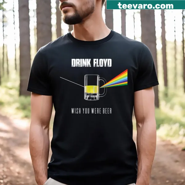 Funny music-themed T-shirt featuring the phrase 'Wish You Were Beer'
