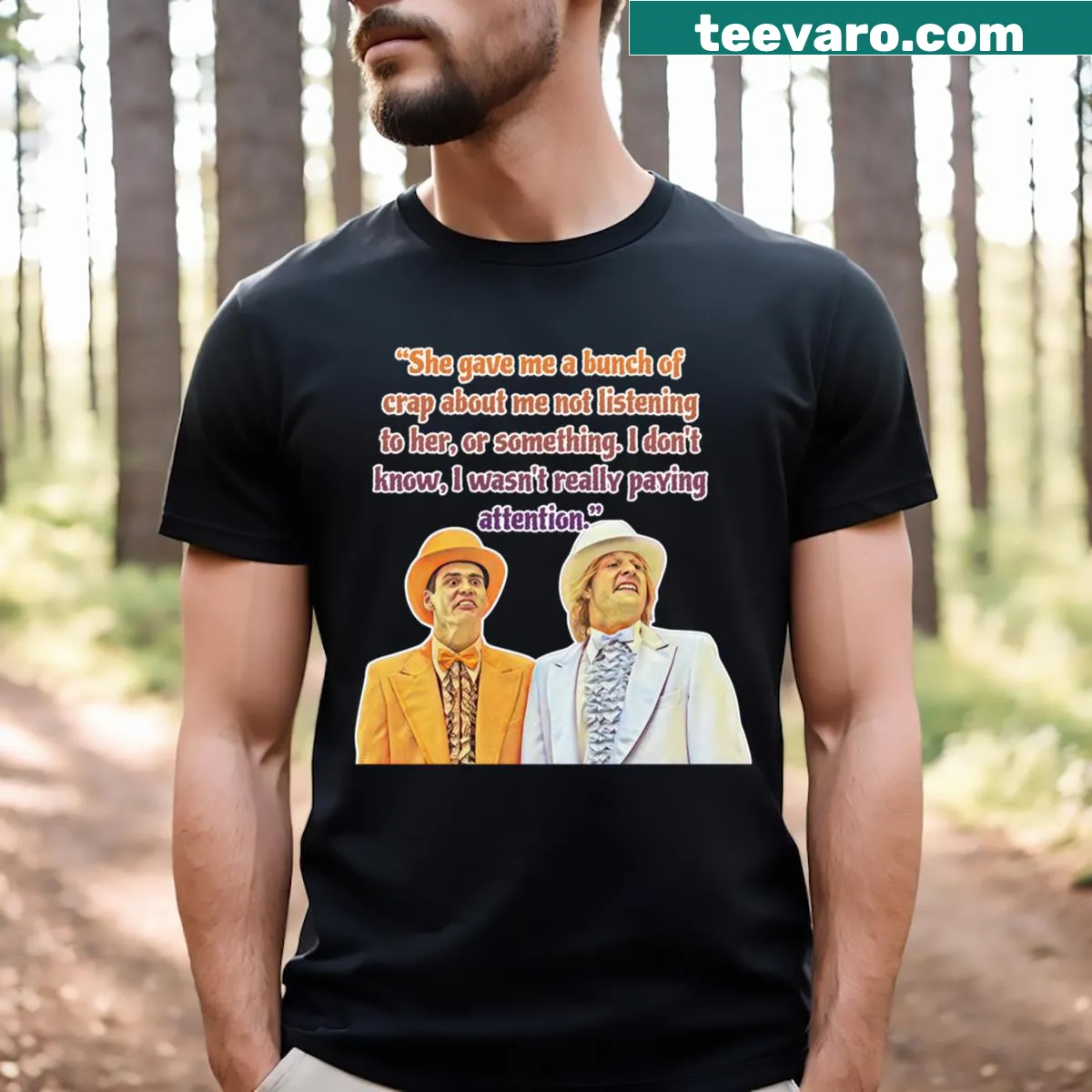 Vintage-style t-shirt honoring the 1994 movie Dumb and Dumber — on a men's t-shirt