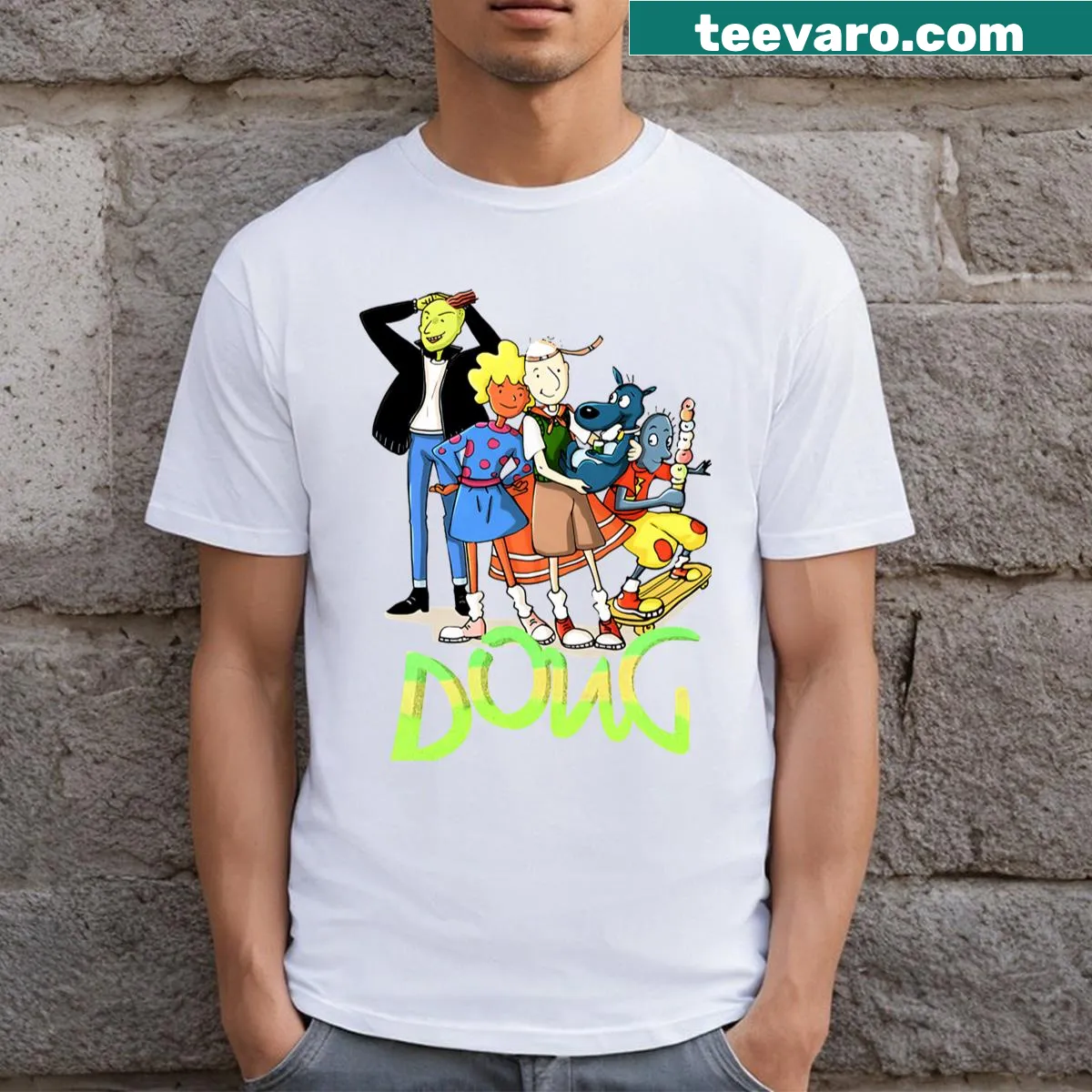 Cartoon birthday graphic t-shirt for kids — on a men's t-shirt