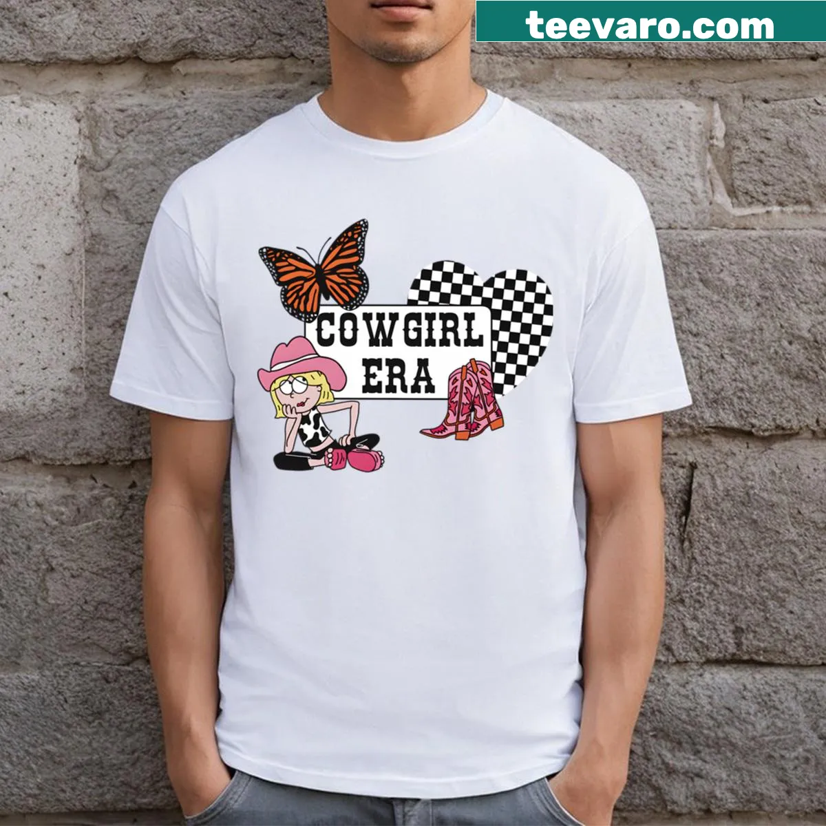 Kid's vintage cartoon birthday graphic t-shirt — on a men's t-shirt