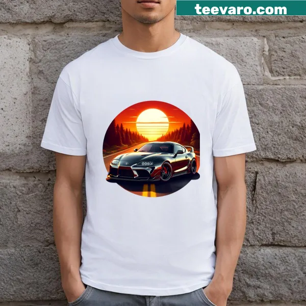 JDM-themed T-shirt with graphic of Japanese cars