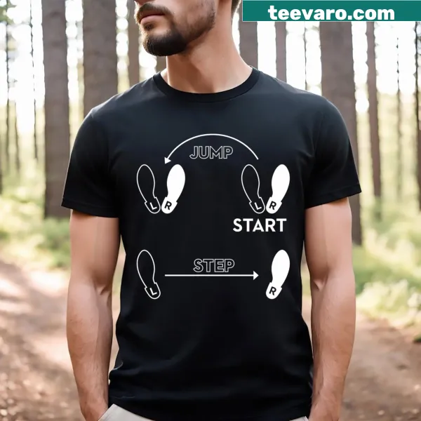 Motivational T-shirt with 'Jump Start Step' text