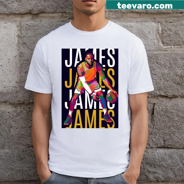 Wpap pop art t-shirt featuring LeBron James