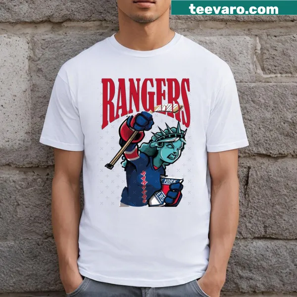 New York Rangers T-shirt featuring team logo illustration