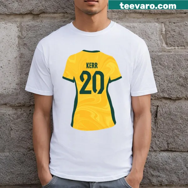 Illustrative t-shirt featuring Sam Kerr in action