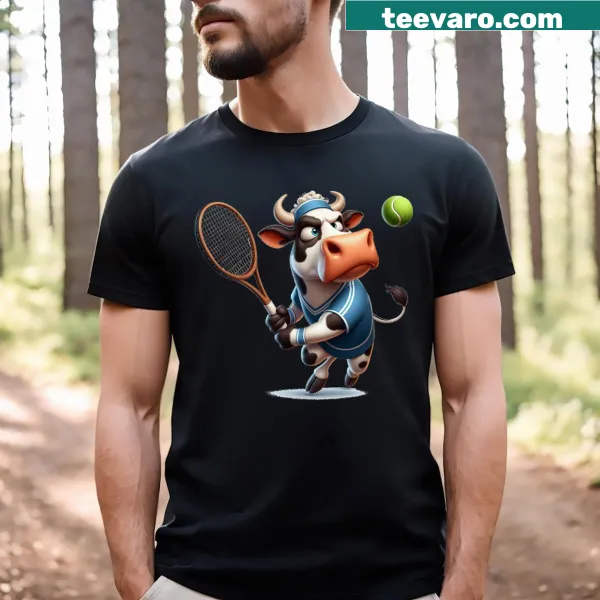 Humorous 'Tennis Beef 1' graphic T-shirt for tennis lovers