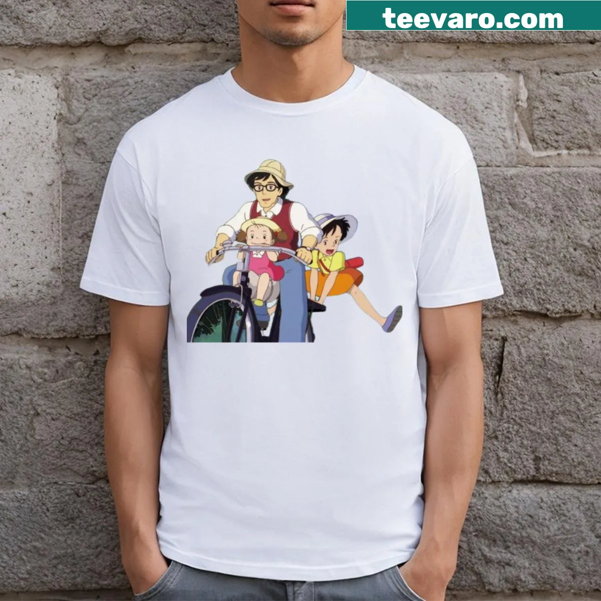 Illustrative T-shirt inspired by 'The Wind Rises' — on a men's t-shirt