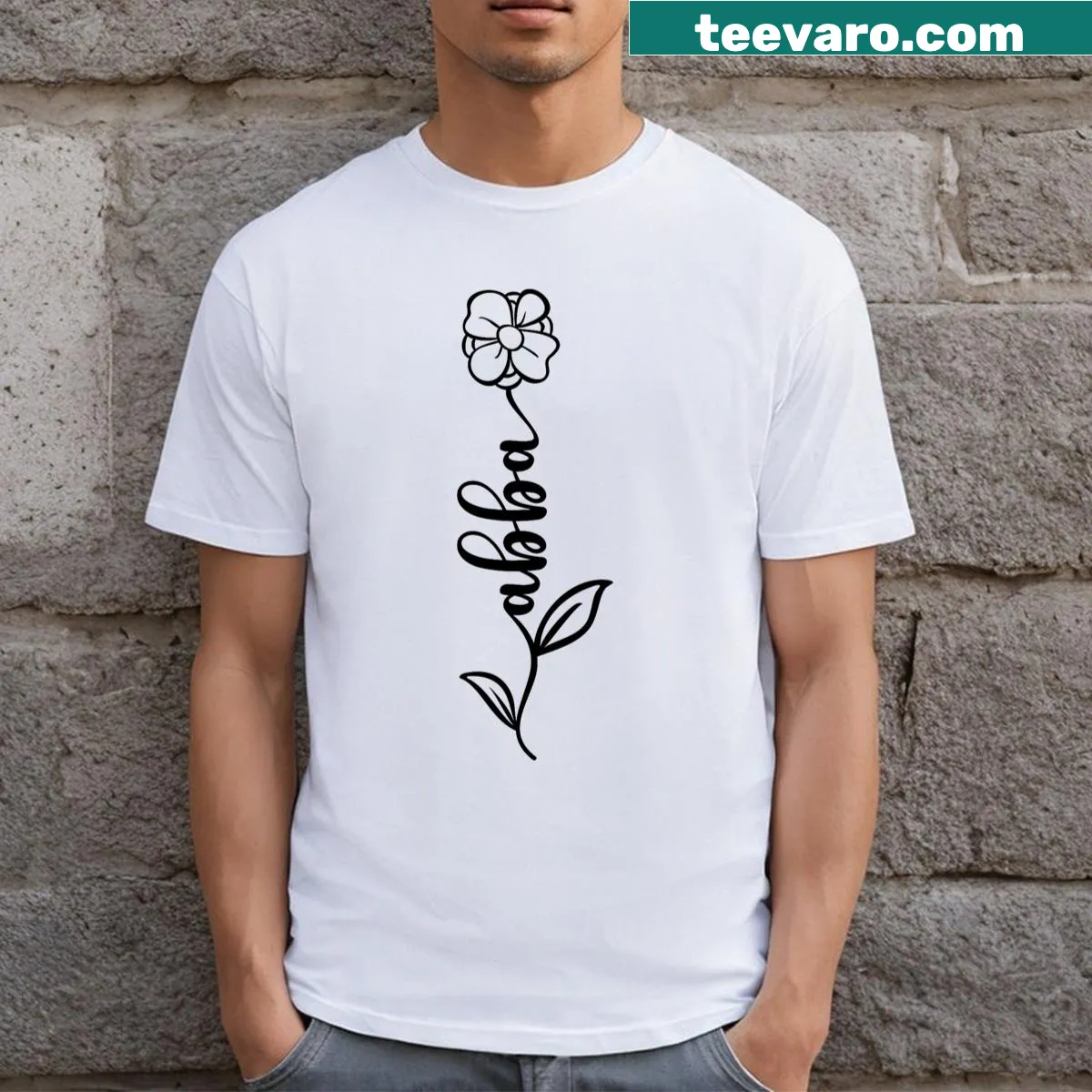 Cute T-shirt featuring the Abba name, great for birthdays — on a men's t-shirt
