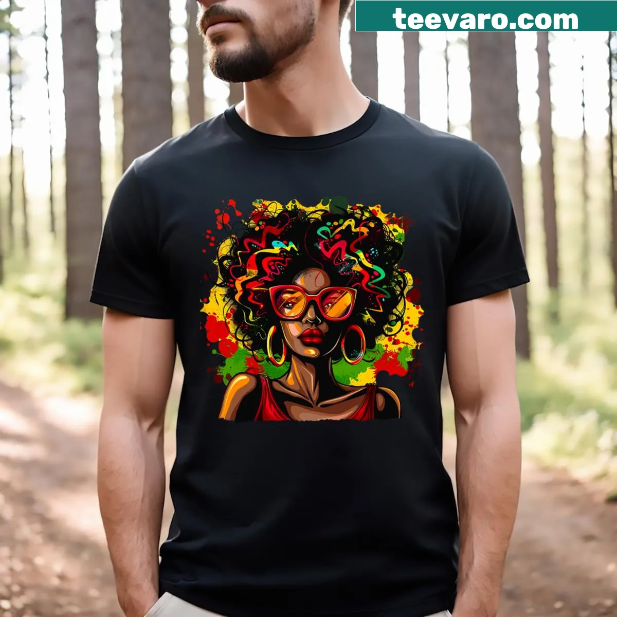 Juneteenth T-shirt celebrating African American heritage and pride — on a men's t-shirt