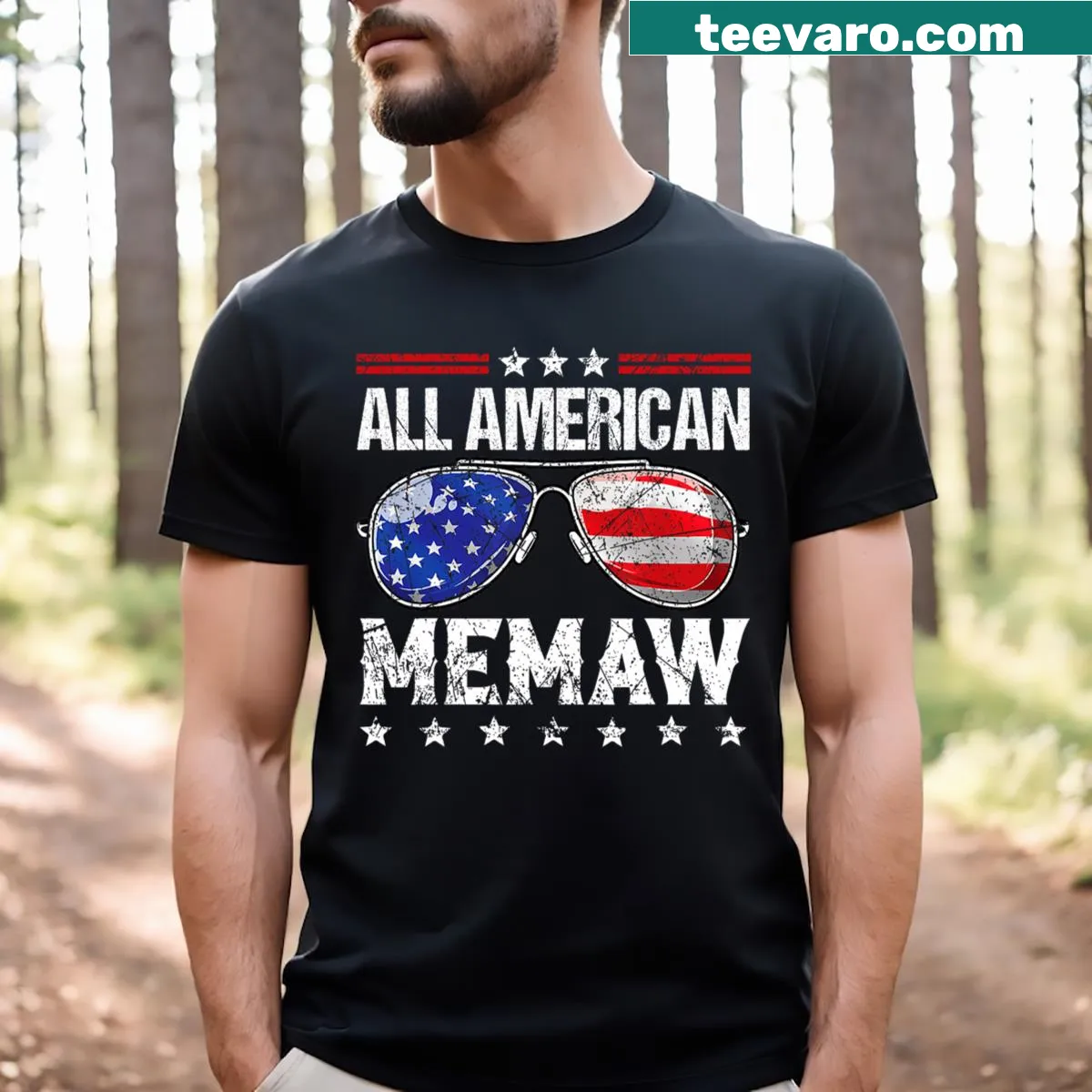 4th of July T-shirt for grandmothers with a fun design — on a men's t-shirt