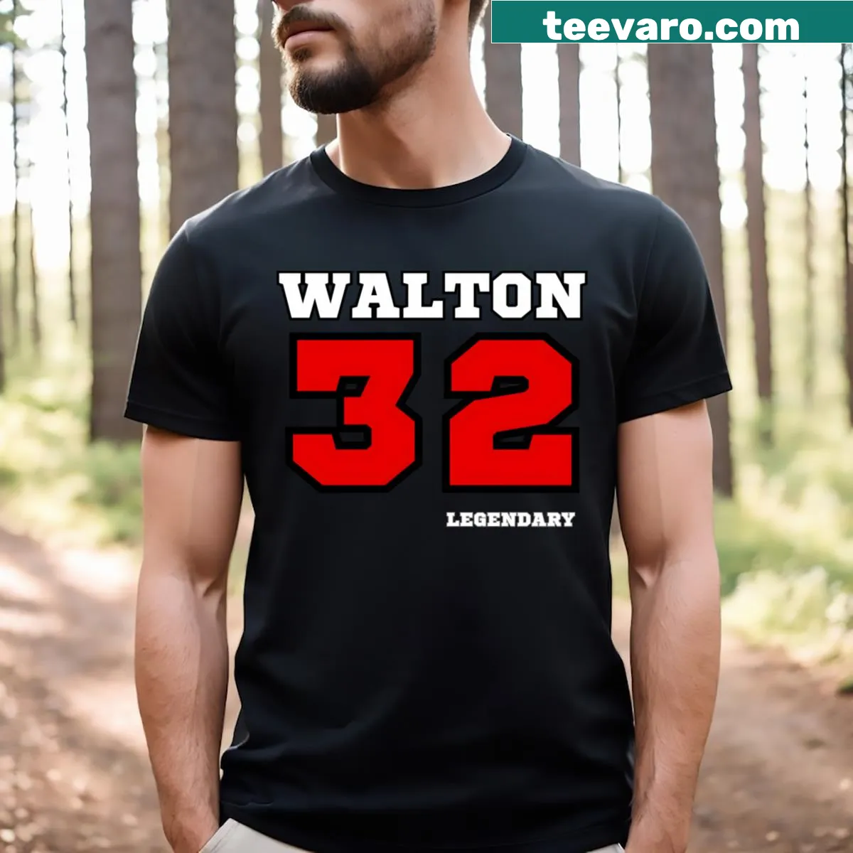 Minimalist Bill Walton basketball t-shirt — on a men's t-shirt