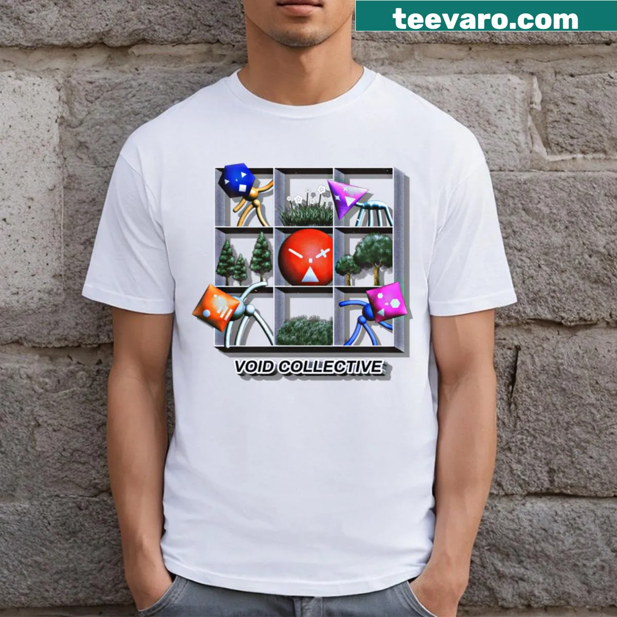 Text-based t-shirt with a whimsical design about compartments — on a men's t-shirt