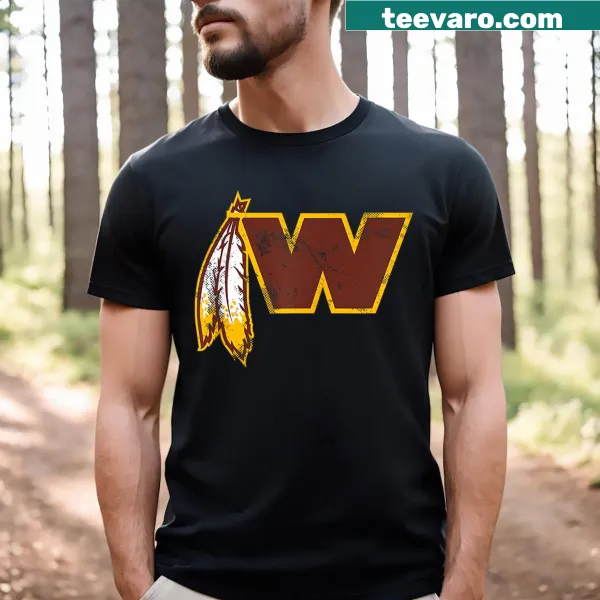 Funny 'W' typography graphic on men's T-shirt