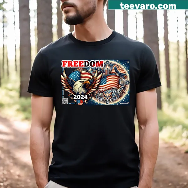 Bold Freedom text on a T-shirt