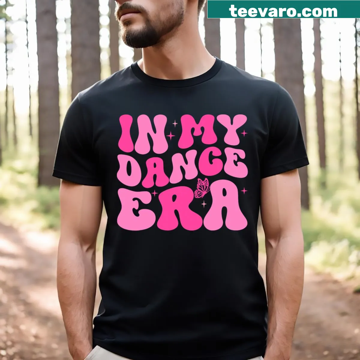 T-shirt with text In My Dance Era for dancers — on a men's t-shirt