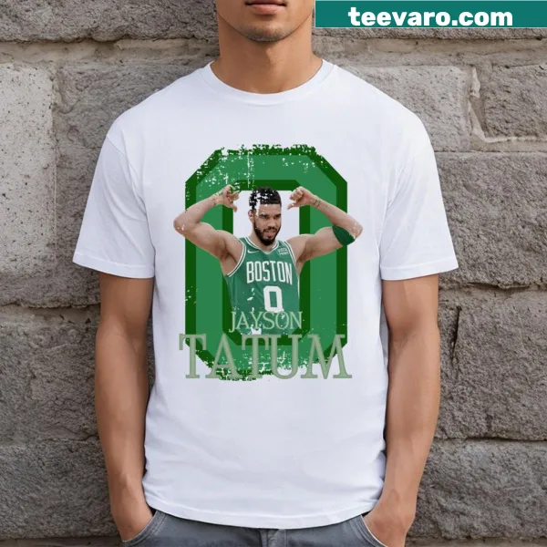 Retro style T-shirt featuring a graphic of Jayson Tatum