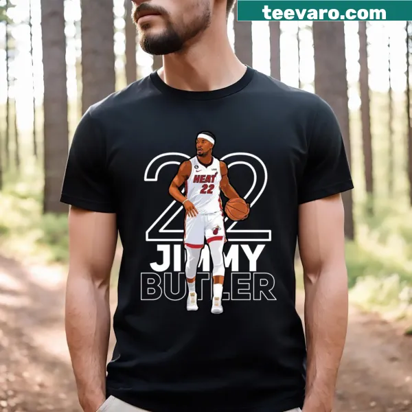 T-shirt featuring bold text 'Jimmy Butler!'