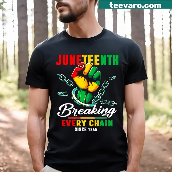 Juneteenth t-shirt with freedom design and 1865 text