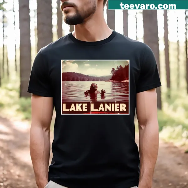 Illustration of Lake Lanier on a T-shirt