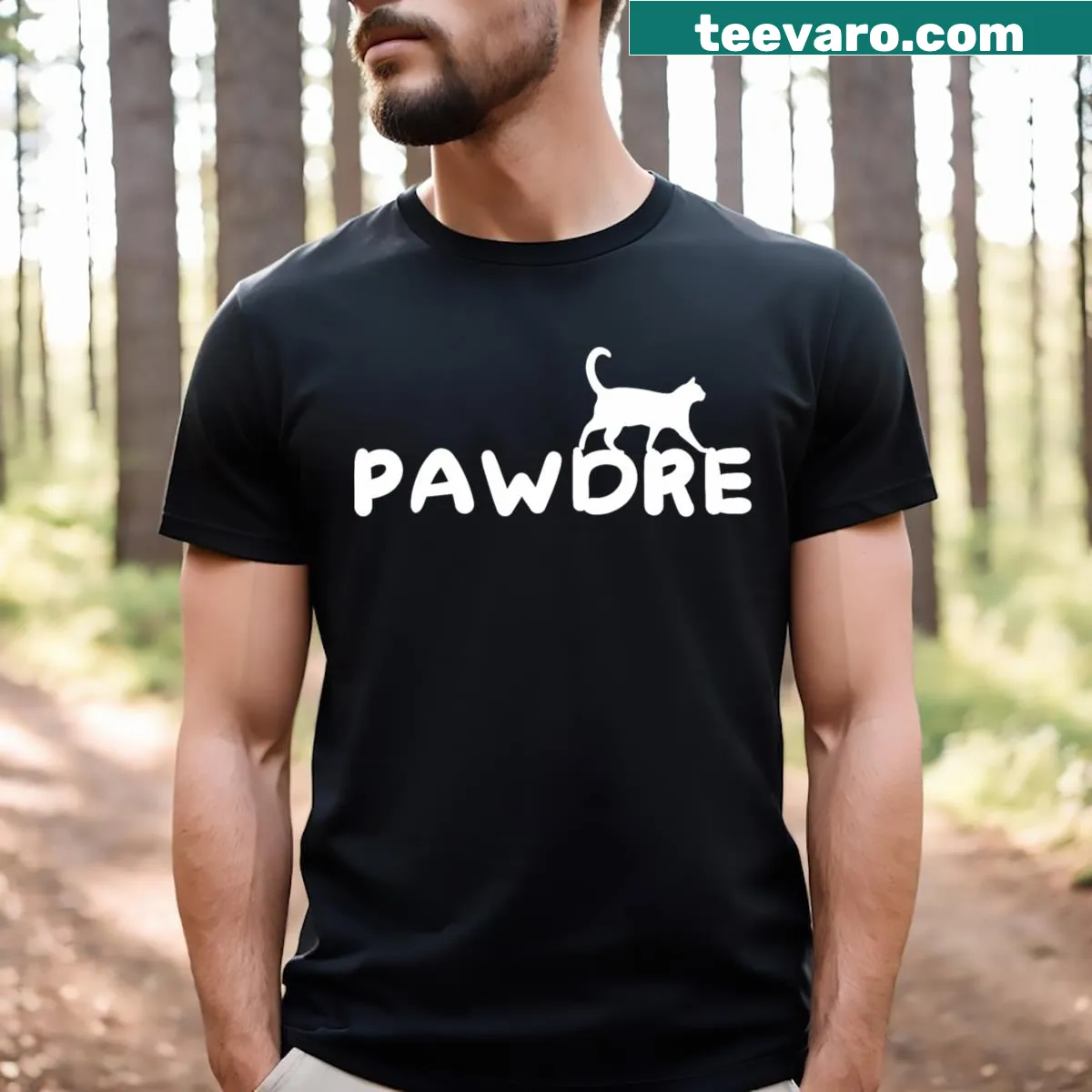 Cute T-shirt for cat dads, perfect for Father's Day celebrations. — on a men's t-shirt