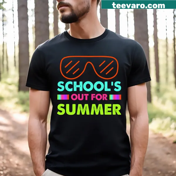 Nostalgic last day of school t-shirt with playful graphics