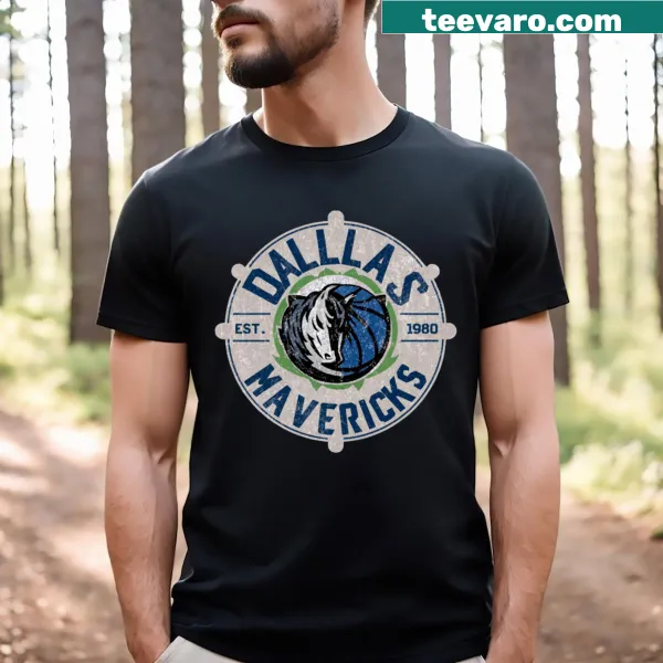 Retro Mavericks basketball t-shirt with classic logo