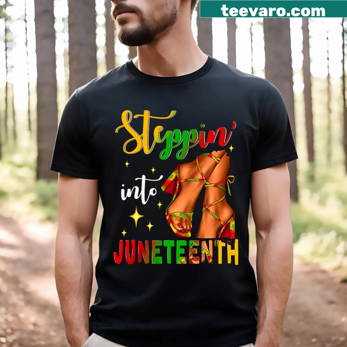 T-shirt for girls with Juneteenth theme honoring ancestors — on a men's t-shirt