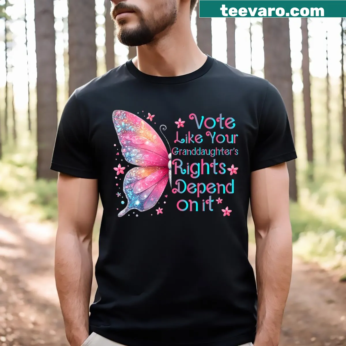 Inspirational voting rights quote T-shirt — on a men's t-shirt
