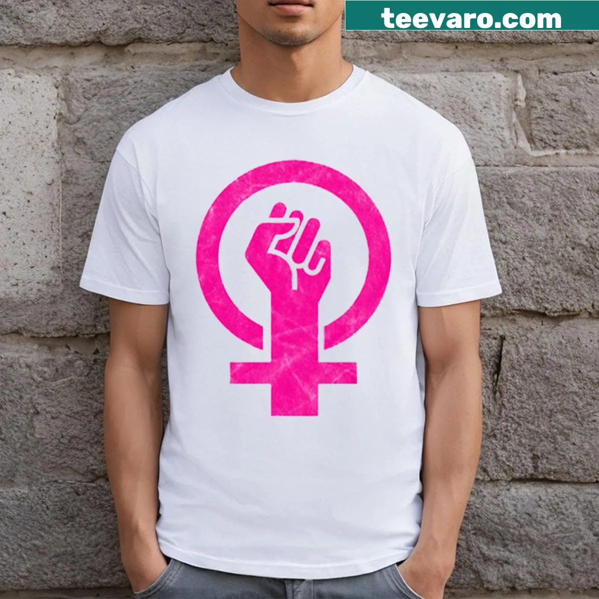 T-shirt stating 'Abortion Rights Are Human Rights!' — on a men's t-shirt
