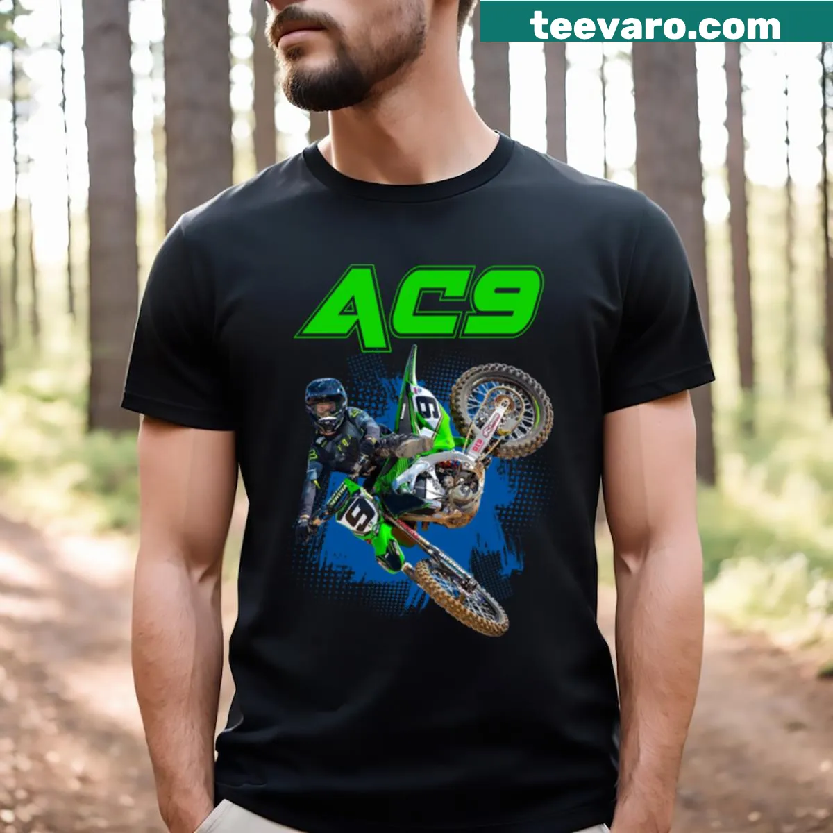 Motocross T-shirt featuring Adam Cianciarulo design — on a men's t-shirt