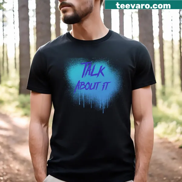 Graffiti art design T-shirt promoting mental health awareness.