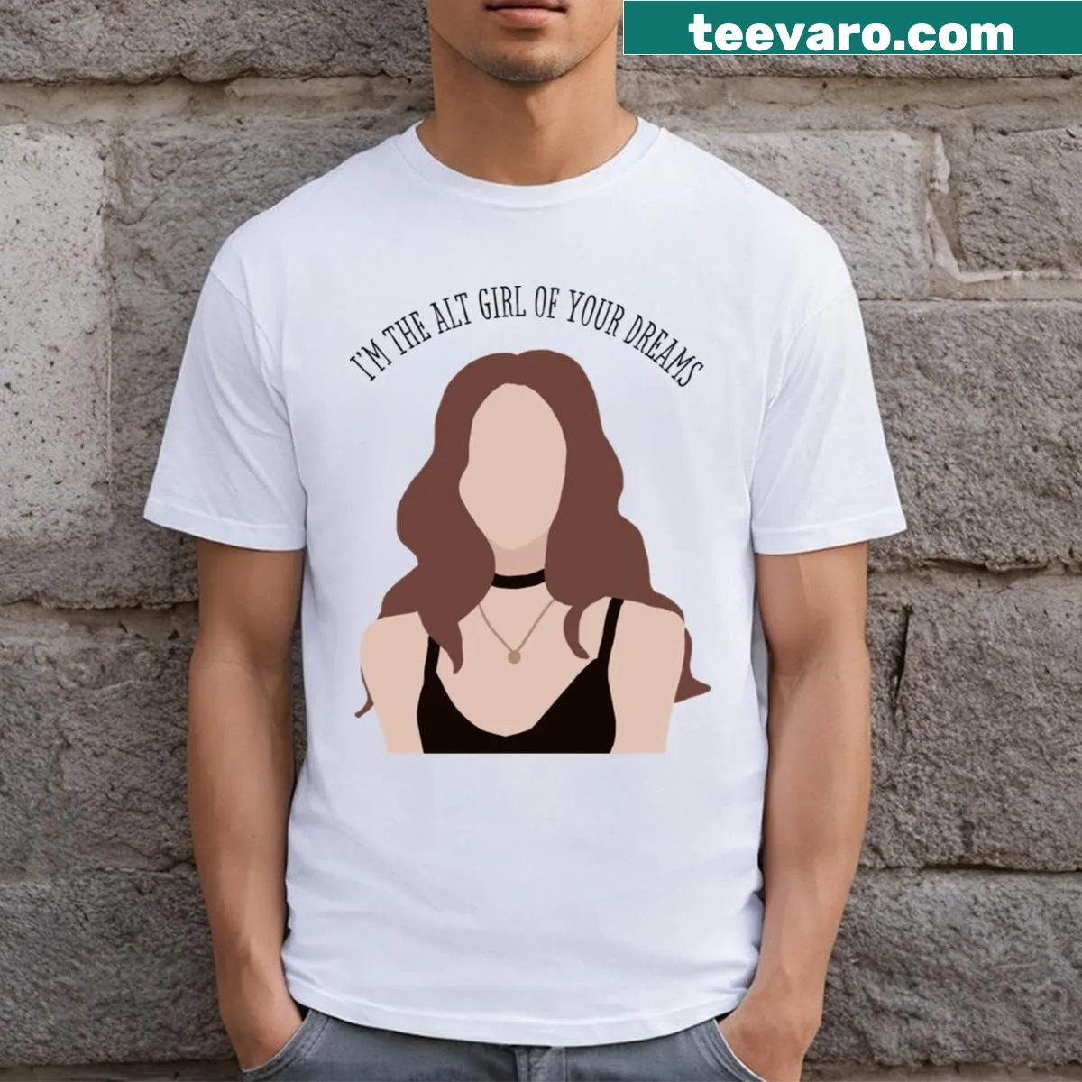 Playful graphics on an 'Alt Girl' themed T-shirt for teens — on a men's t-shirt