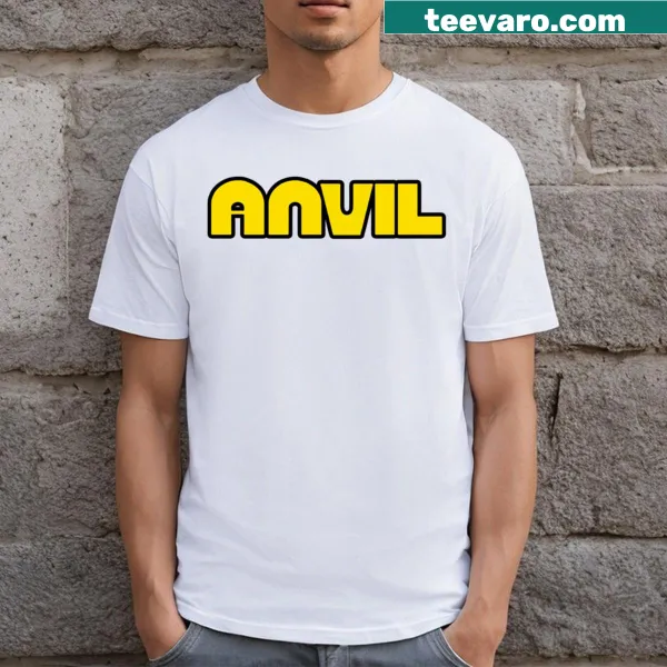 Bold typographic design for Anvil Band on a T-shirt
