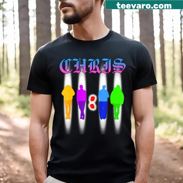 Customizable t-shirt for men with name Chris and year 2024