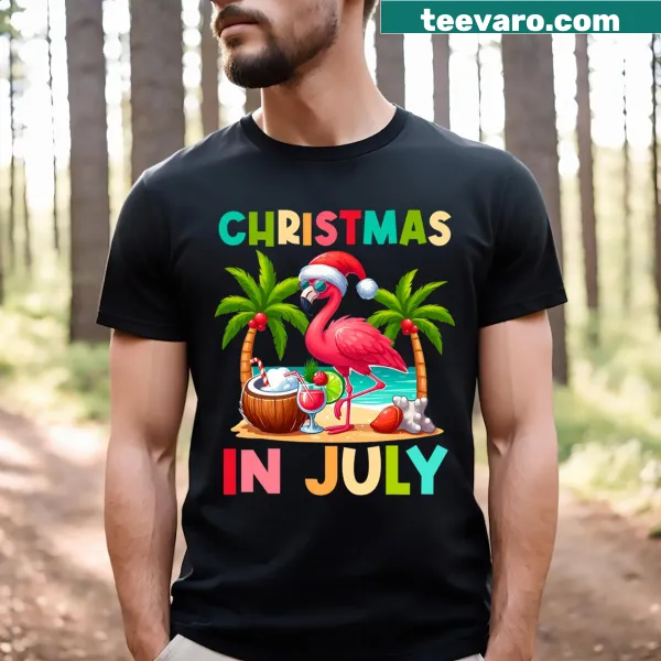 T-shirt themed around Christmas in July for kids