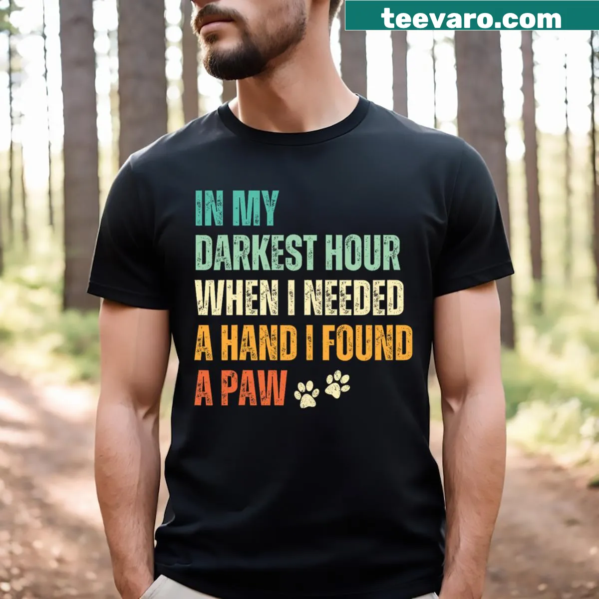 Funny dog-themed graphic on a T-shirt for dog lovers — on a men's t-shirt
