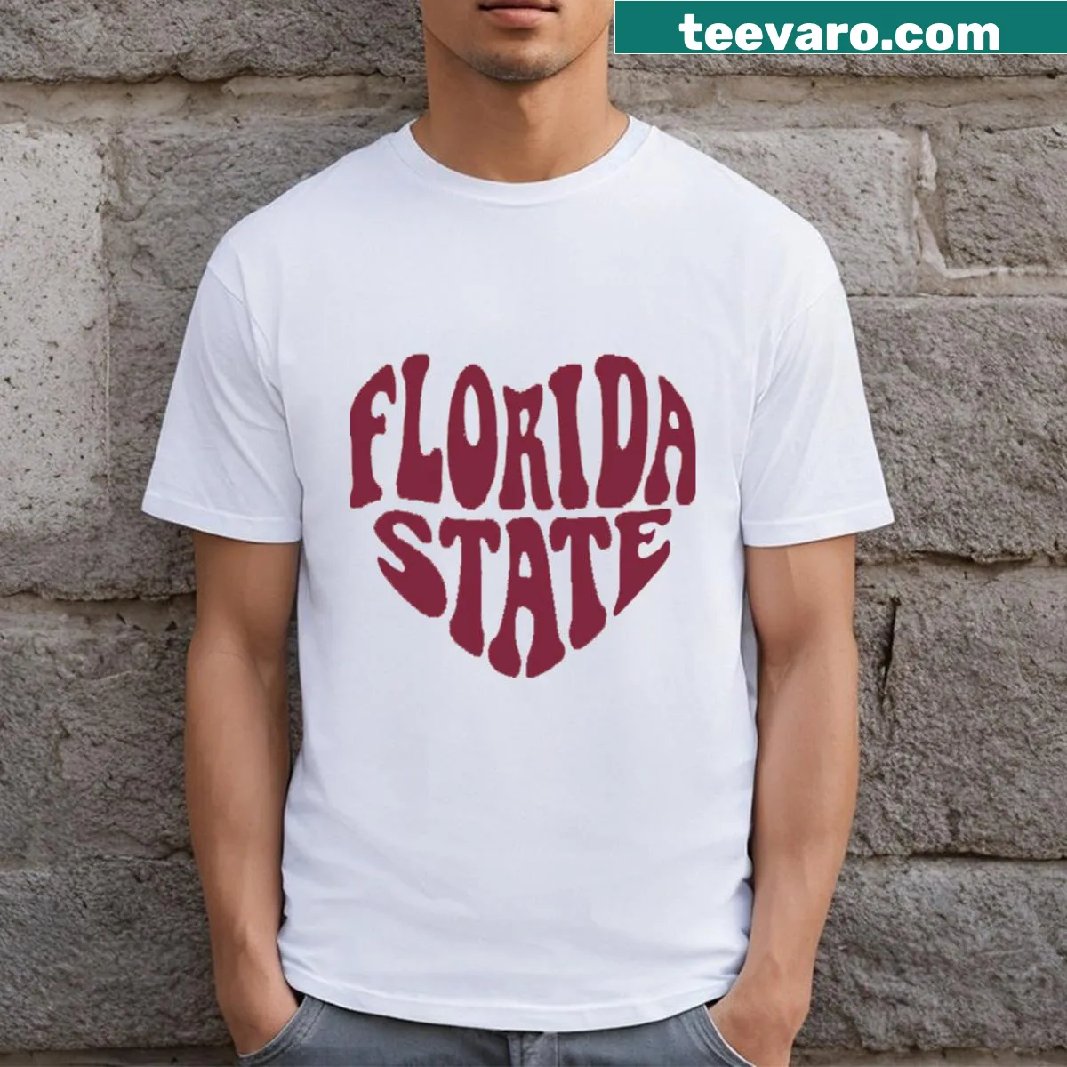 Vintage Florida State t-shirt with team graphic — on a men's t-shirt
