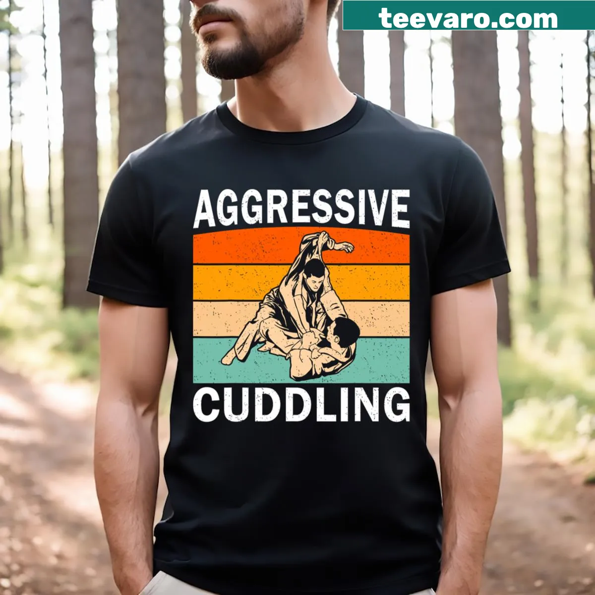 Humorous Jiu Jitsu graphic T-shirt for men and kids — on a men's t-shirt